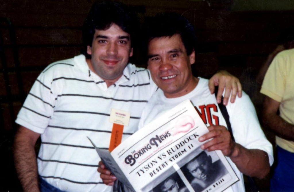 USA Boxing News head Writer Sal Alaimo with Former Bantamweight and Featherweight Champion Ruben Olivares