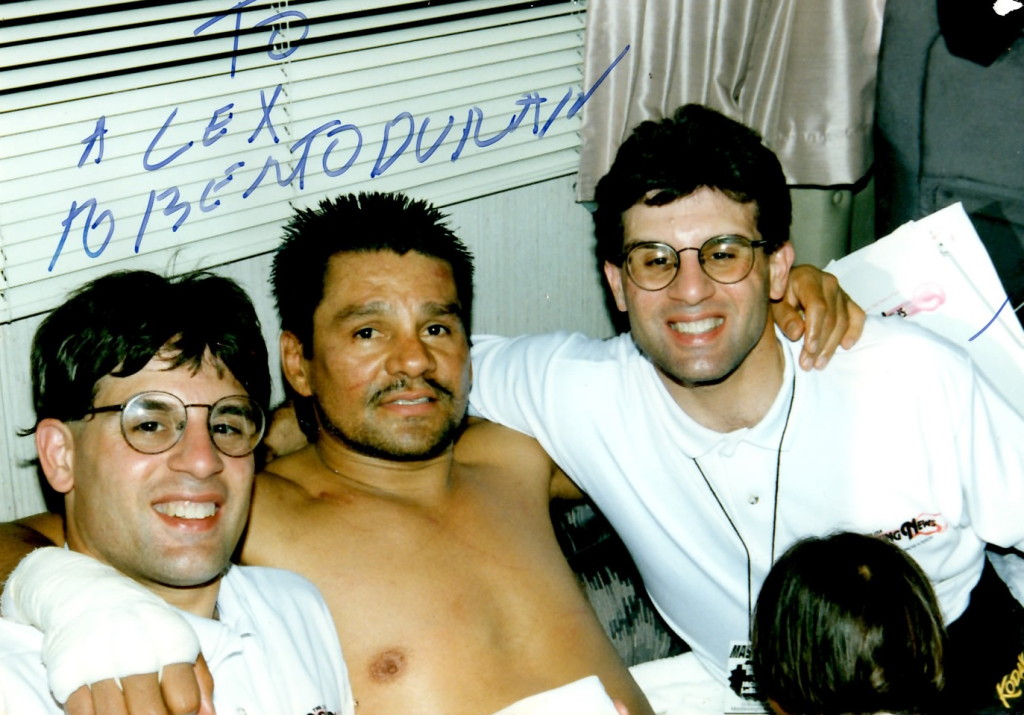 Alex and John Rinaldi with Roberto Duran