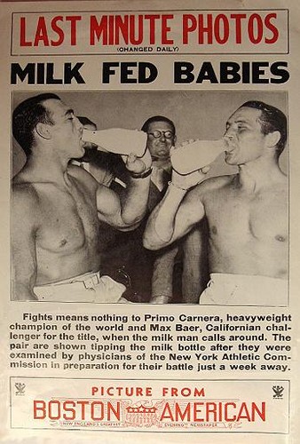 Primo Carnera and Max Baer Milk Ad