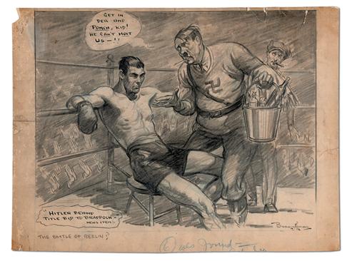 Boxing - World War II Cartoon