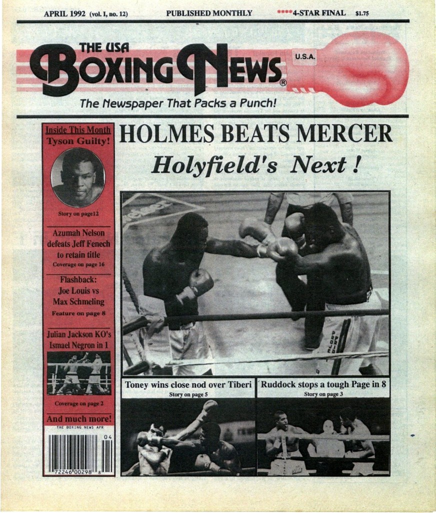 LLLLLLLLBoxing News April 1992 Cover