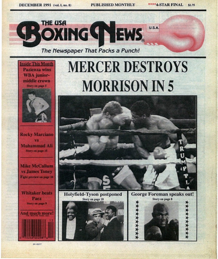 LLLLLLLLBoxing News December 1991 Cover