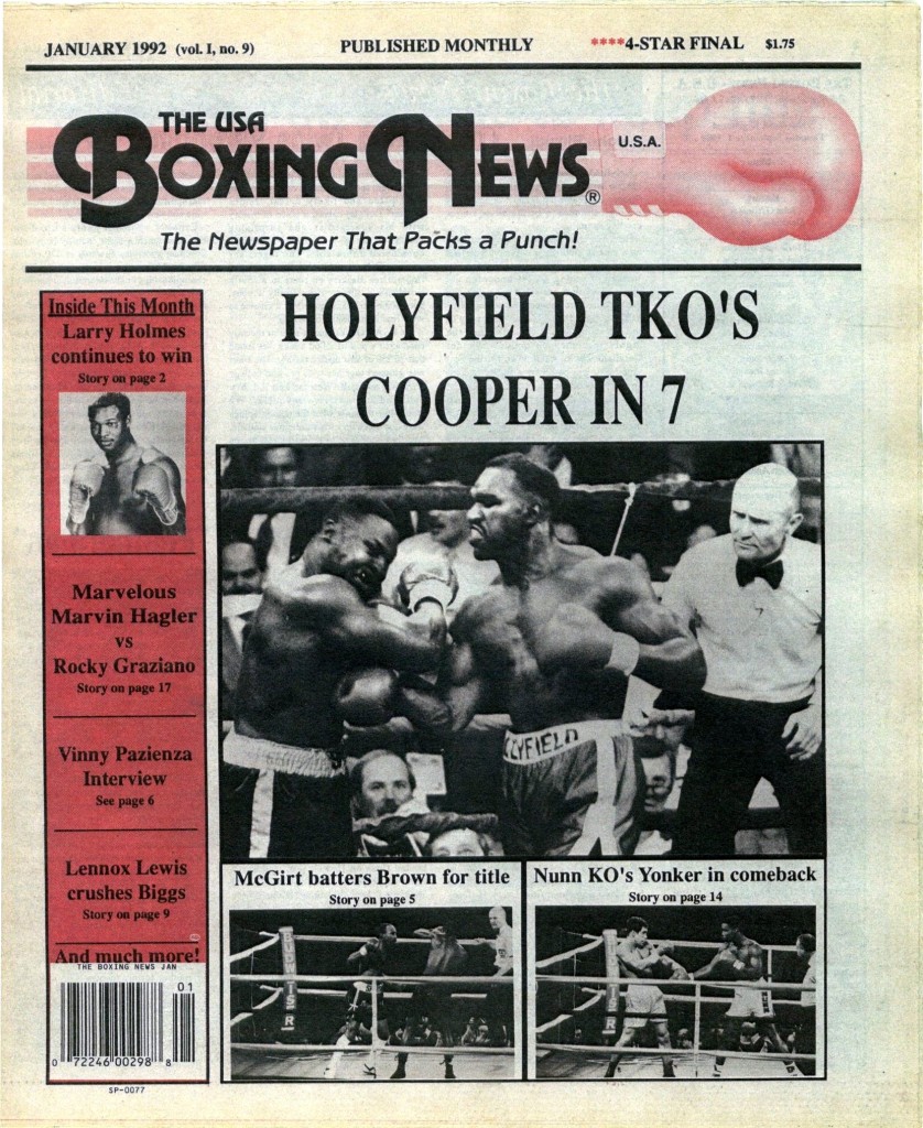 LLLLLLLLBoxing News January 1992 Cover