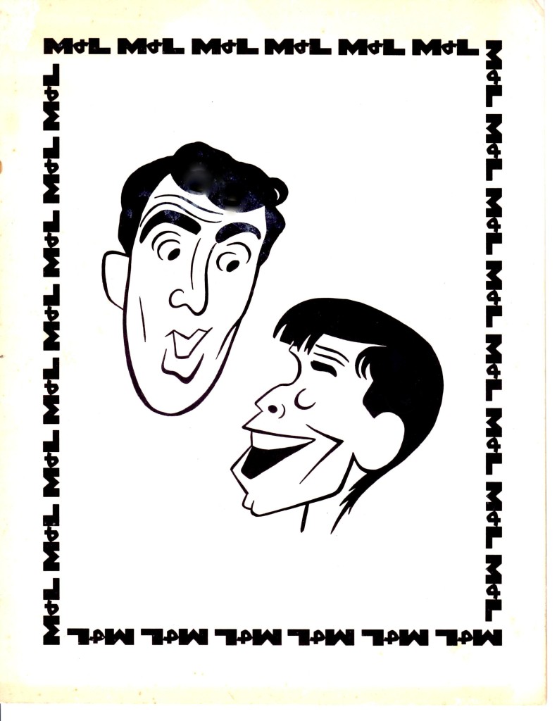 Dean Martin and Jerry Lewis caricatures