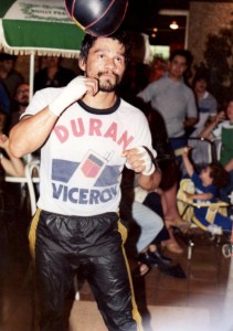 Roberto Duran training for Davey Moore fight in 1983 (PHOTO BY ALEX RINALDI)