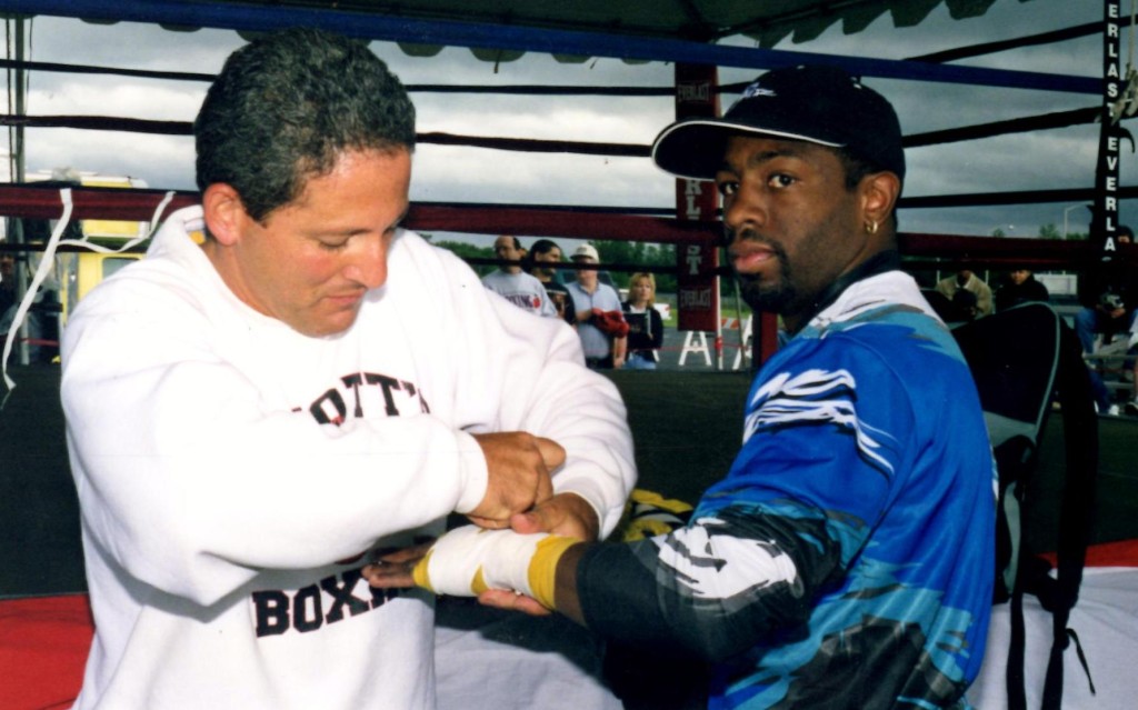 Featherweight Champion Kevin "Flushing Flash" Kelley in training at the Boxing Hall of Fame