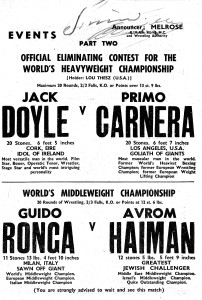 Primo Carnera wrestling program