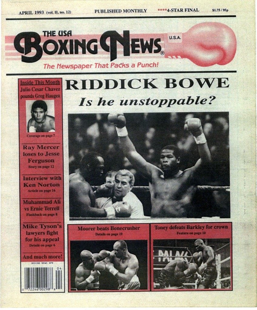 Boxing News April 1993 Cover