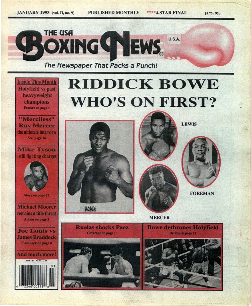 Boxing News January 1993 Cover