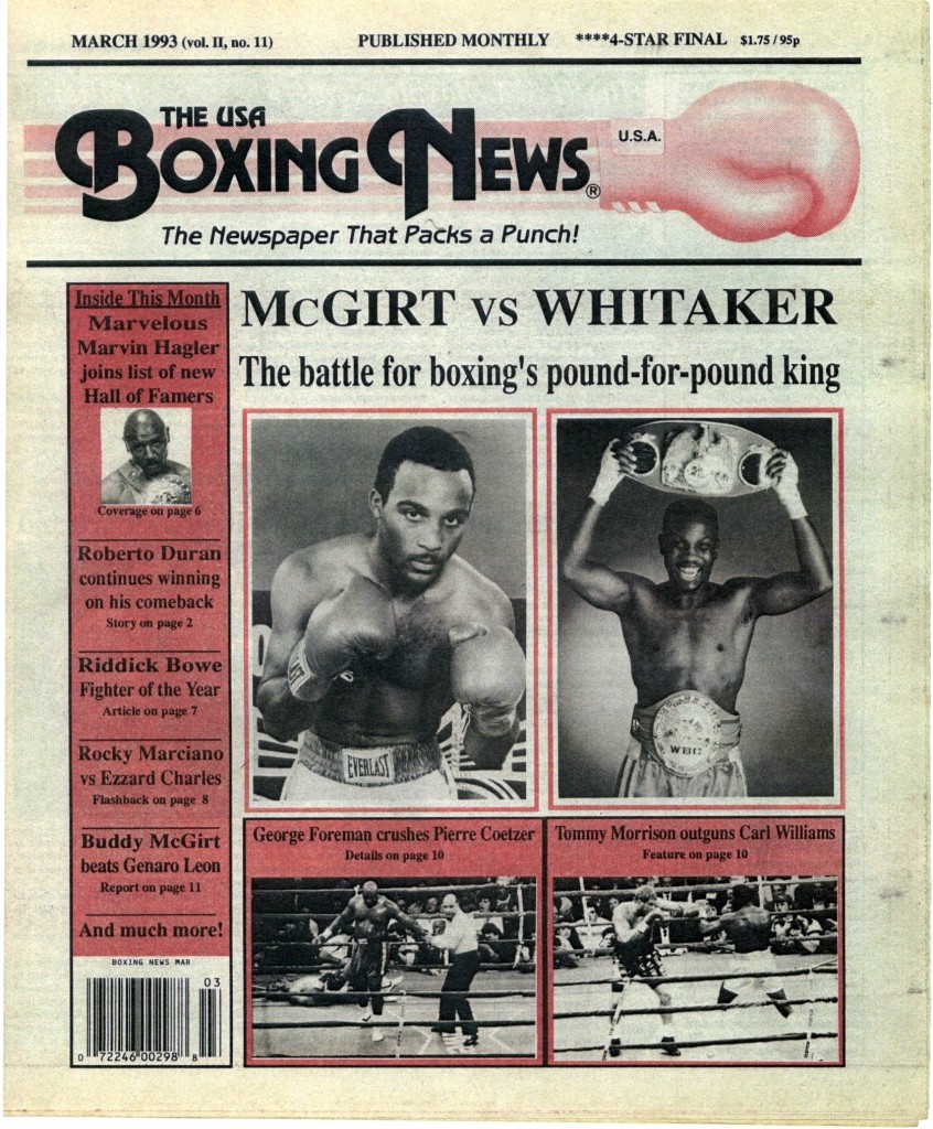 Boxing News March 1993 Cover