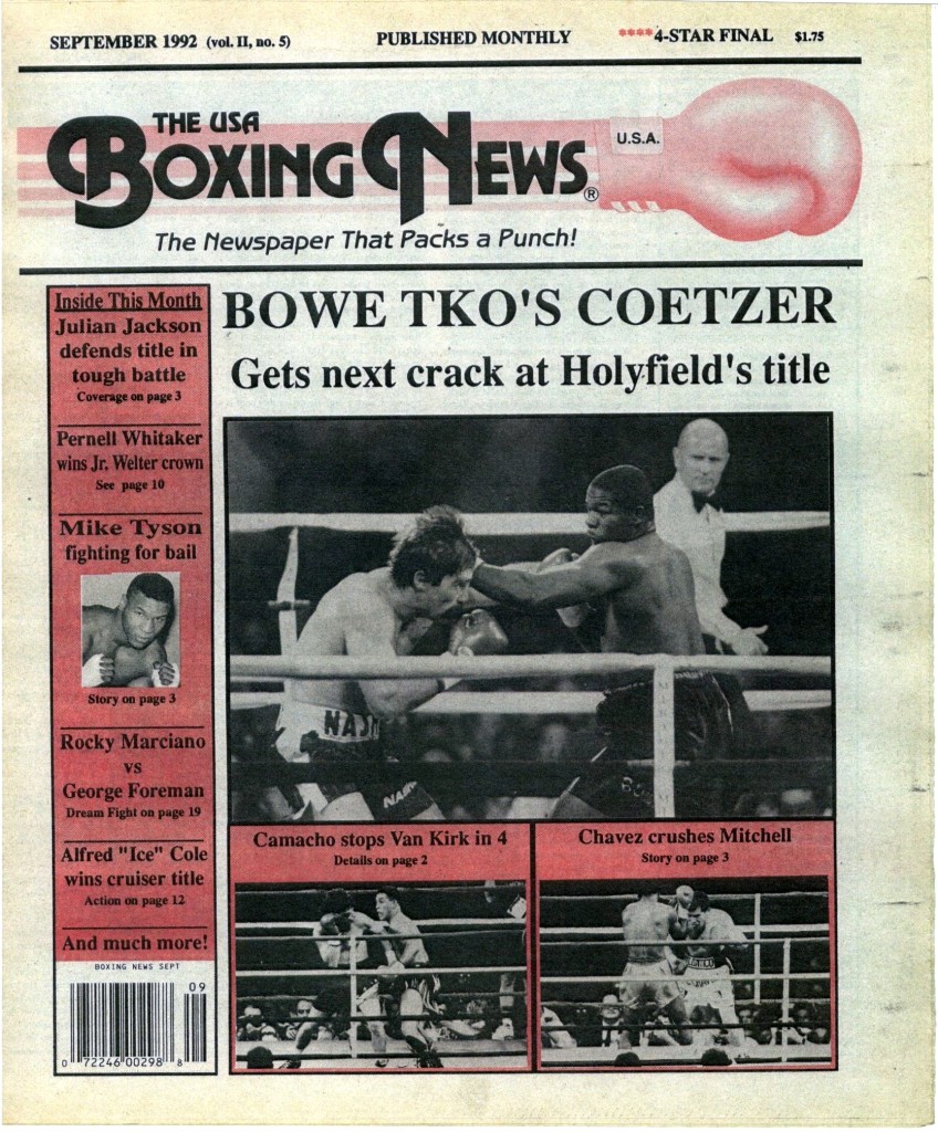 Boxing News September 1992 Cover