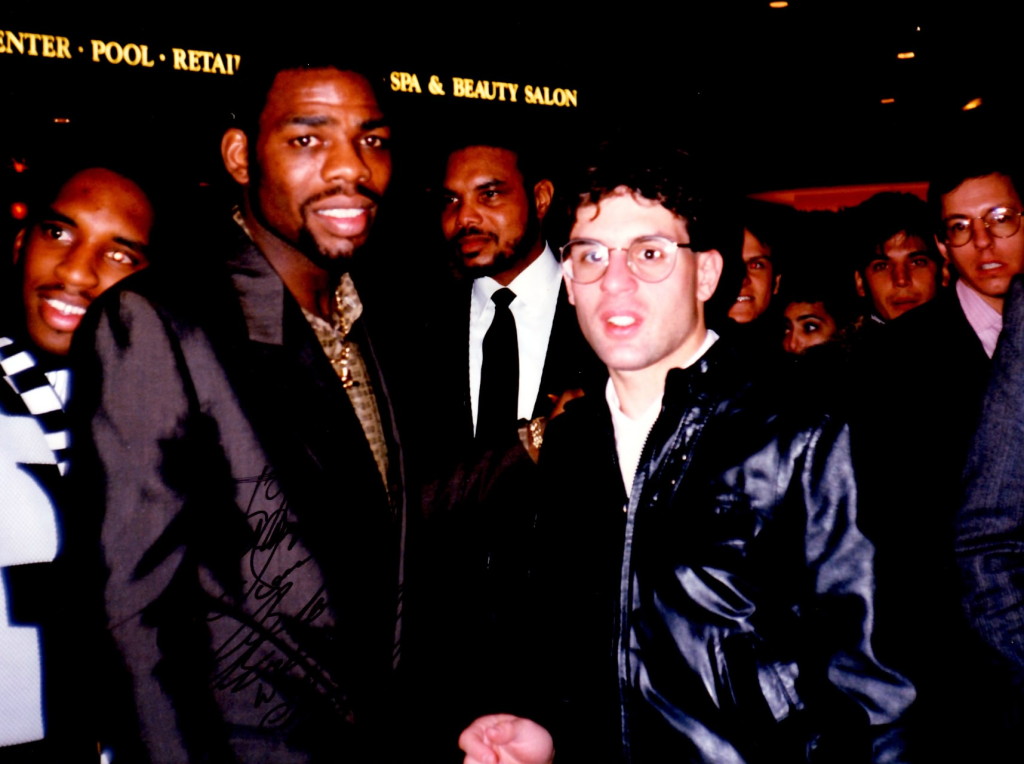 Triple Champion Iran "The B;lade" Barkley (L) with Alex Rinaldi in 1989