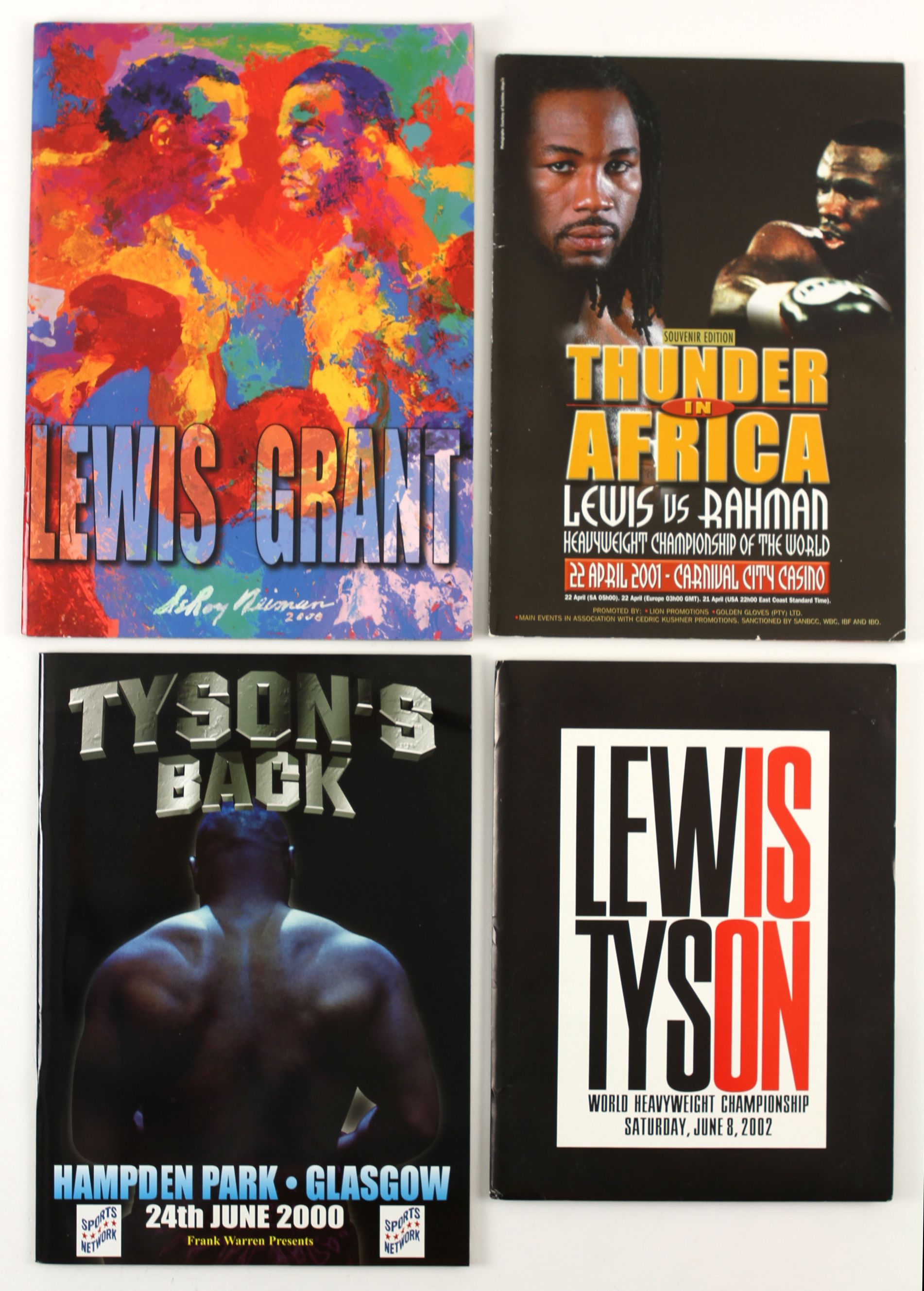 FIGHT PROGRAM LENNOX LEWIS AND MIKE TYSON FIGHTS.