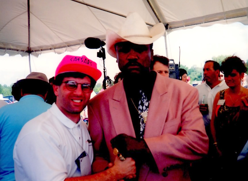 Joe frazier with John Rinaldi at The Boxing Hall of Fame * (PHOTO BY ALEX RINALDI)