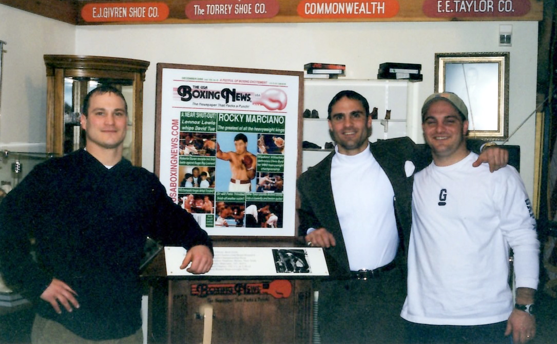 The Marciano Family at the Rocky Marciano Museum in Brockton, Mass. standing bu The USA Boxingnews Exhibit