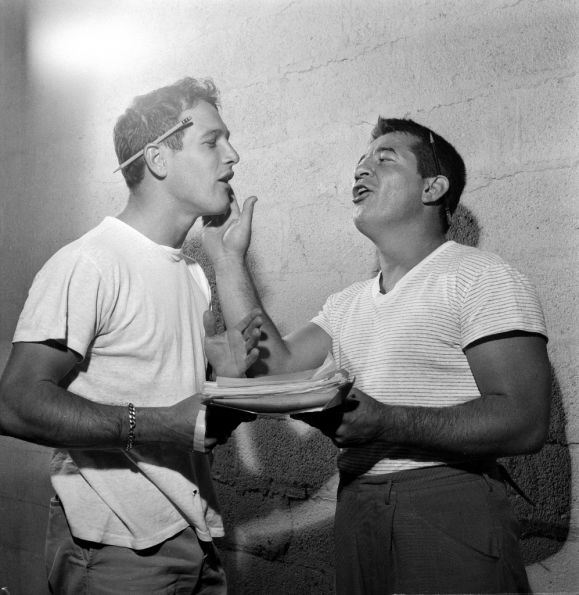 Paul Newman with Rocky Graziano