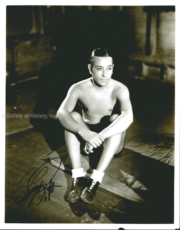 Actor George Raft as a boxer