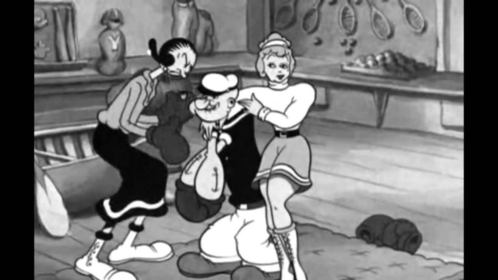 Olive Oyl, Popeye , and Mae West