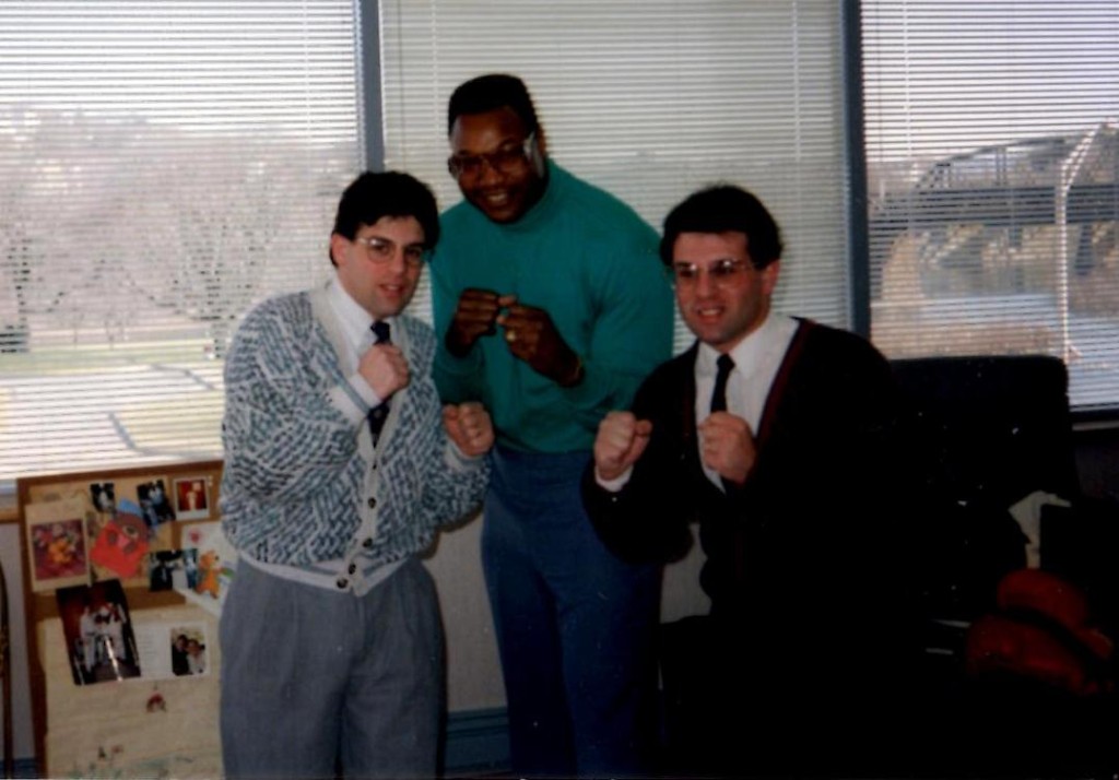 Alex and John Rinaldi with legendary heavyweight Champion Larry "The Easton Assassin" Holmes