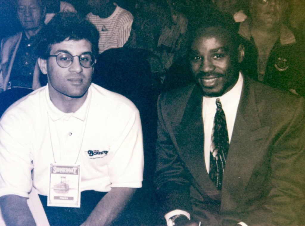 John Rinaldi with heavyweight Champion Lennox Lewis *(PHOTO BY ALEX RINALDI)