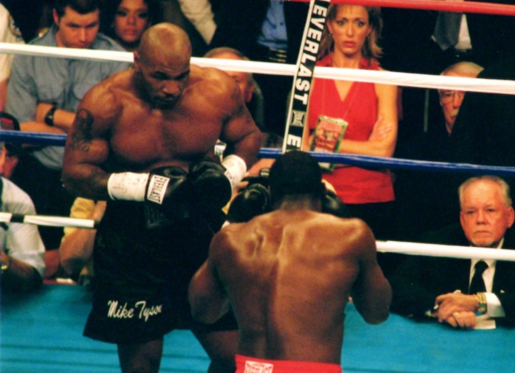 Mike Tyson (L) vs. Danny Williams on July 30, 2004 in Louisville, Kentucky. Williams won by KO *(PHOTO BY JOHN RINALDI)