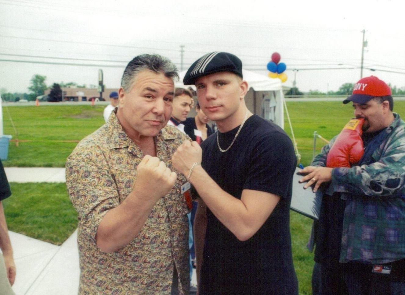 The USA Boxing News Writer/Reporter Kirk Lang with former heavyweight contender George Chuvalo