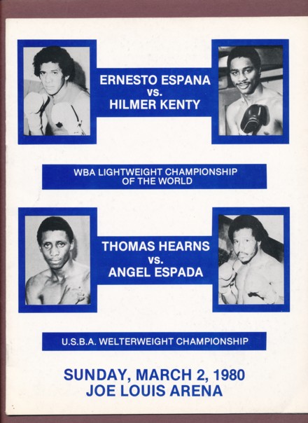 Fight Program - Hearns-Espada and Kenty-Espana.