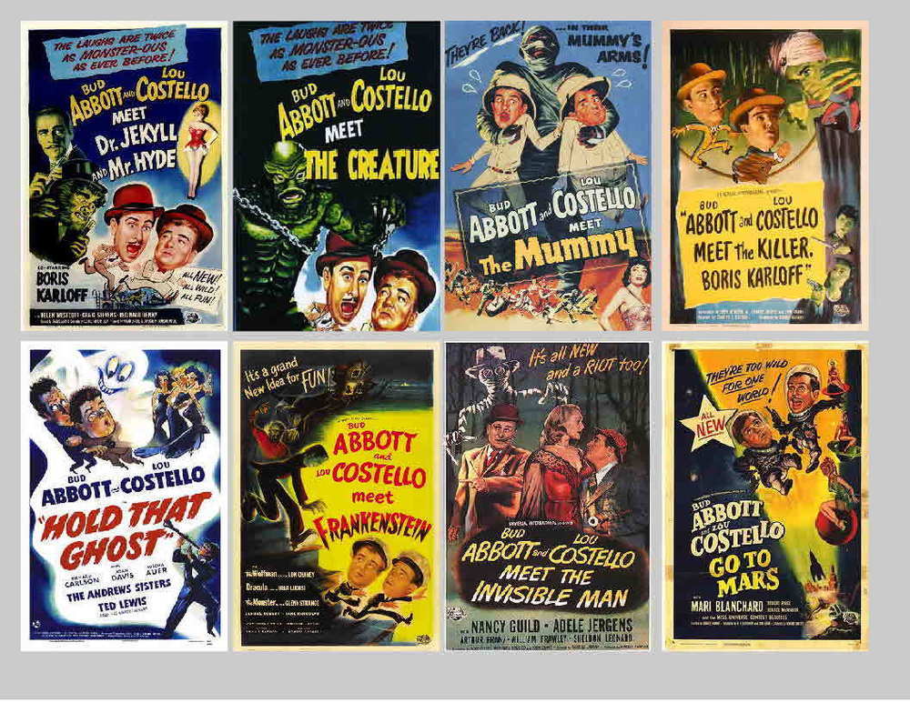 ABBOTT AND COSTELLO MOVIE POSTERS.