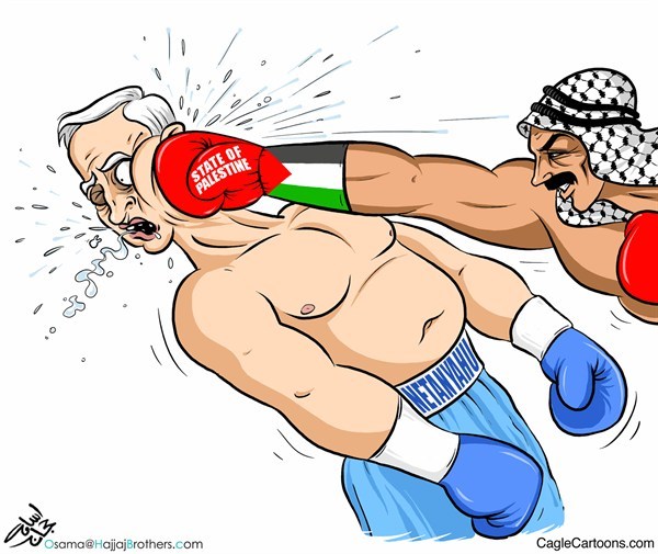 Cartoon political boxing cartoon 11.
