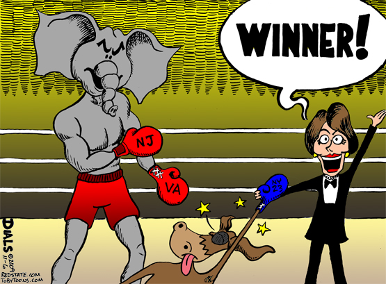 Cartoon political boxing cartoon 3.