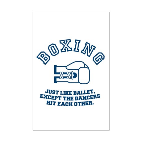 Boxing cartoon poster.