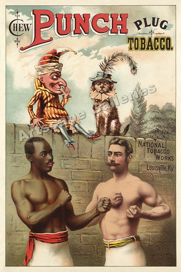 boxing poster cartoon ad