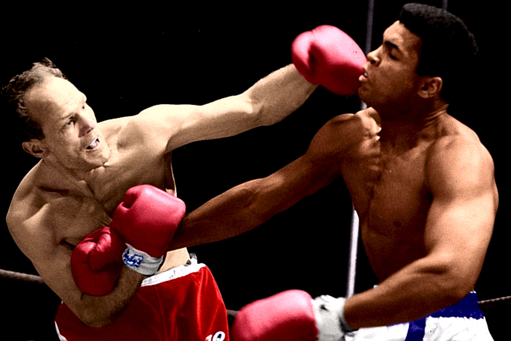 Muhammad Ali-Cooper II action shot.