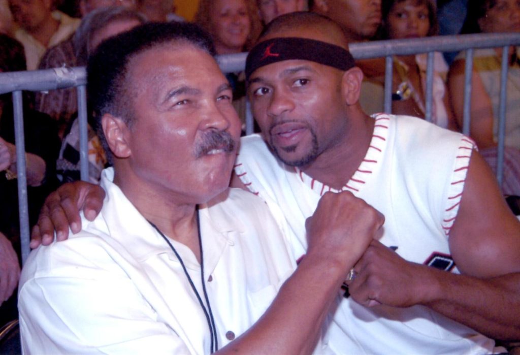 Muhammad Ali and Roy Jones Jr. in 2003.