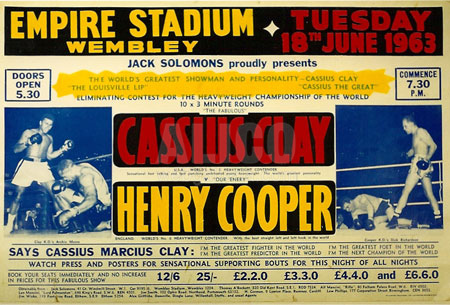 Muhammad Ali vs. Cooper I poster. (CLICK PHOTO TO VIEW VIDEO)