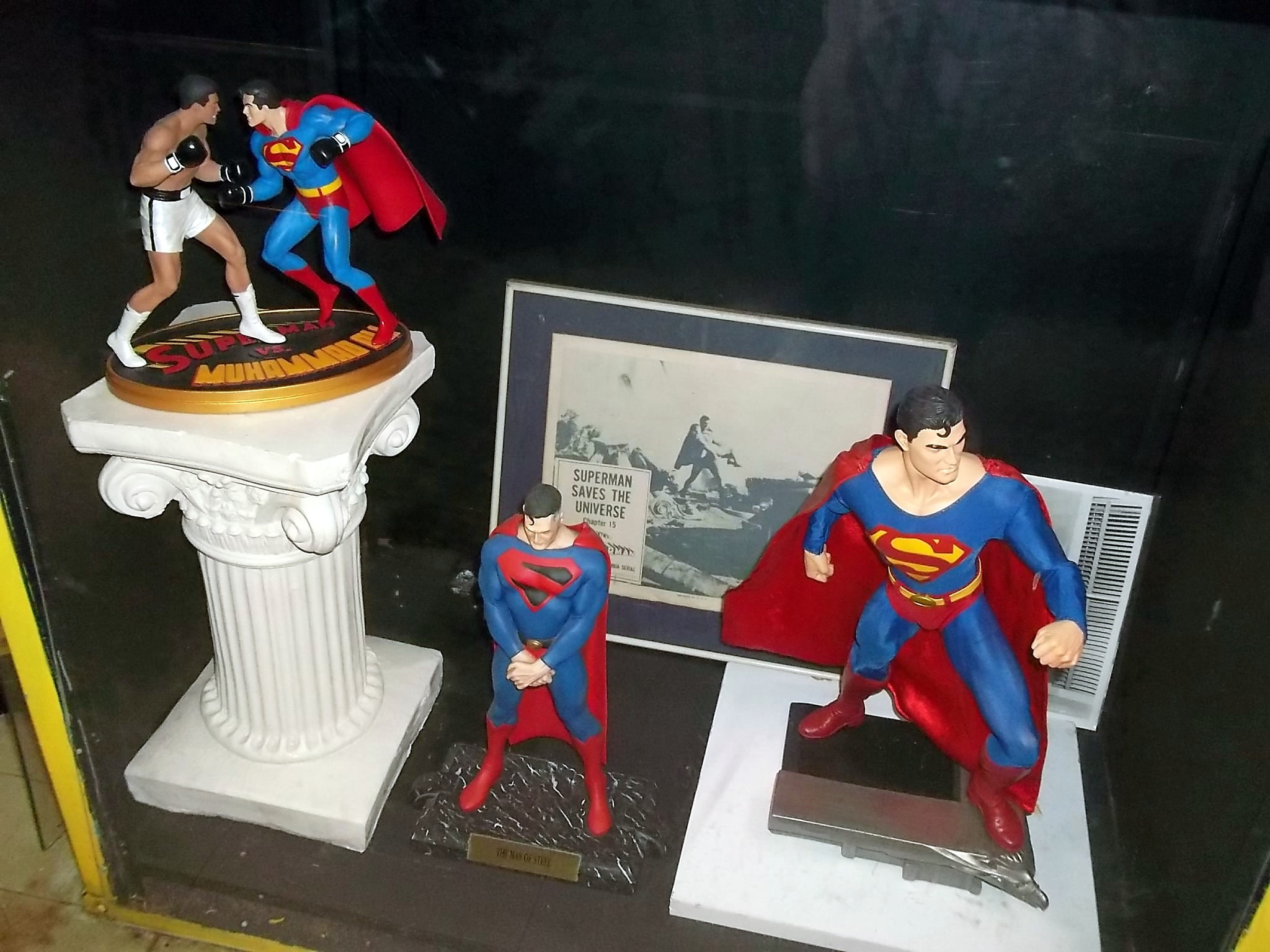 Superman figurine collection in the Super Museum in Metropolis, illinois.