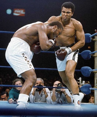 Ali vs. Frazier 1974 action.