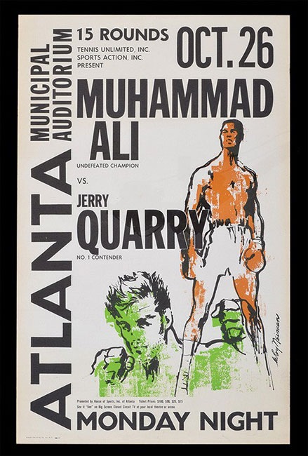 Ali vs. Quarry I fight poster.