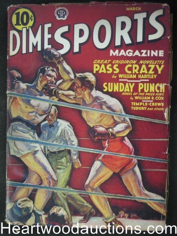Boxing Cartoon - 1940 Dime Sports Magazine.