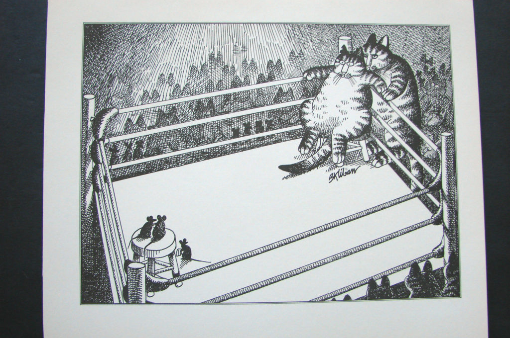 Boxing Cartoon - Cat vs. Mice.