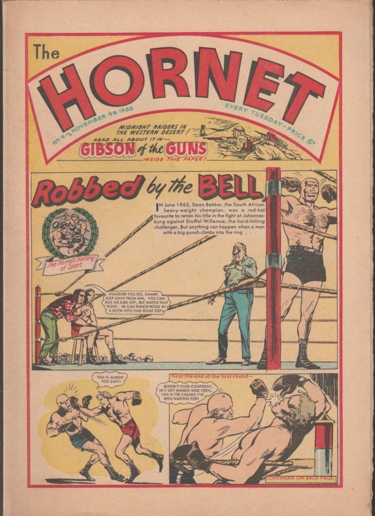Boxing Cartoon - The Hornet 1963 British Comic.