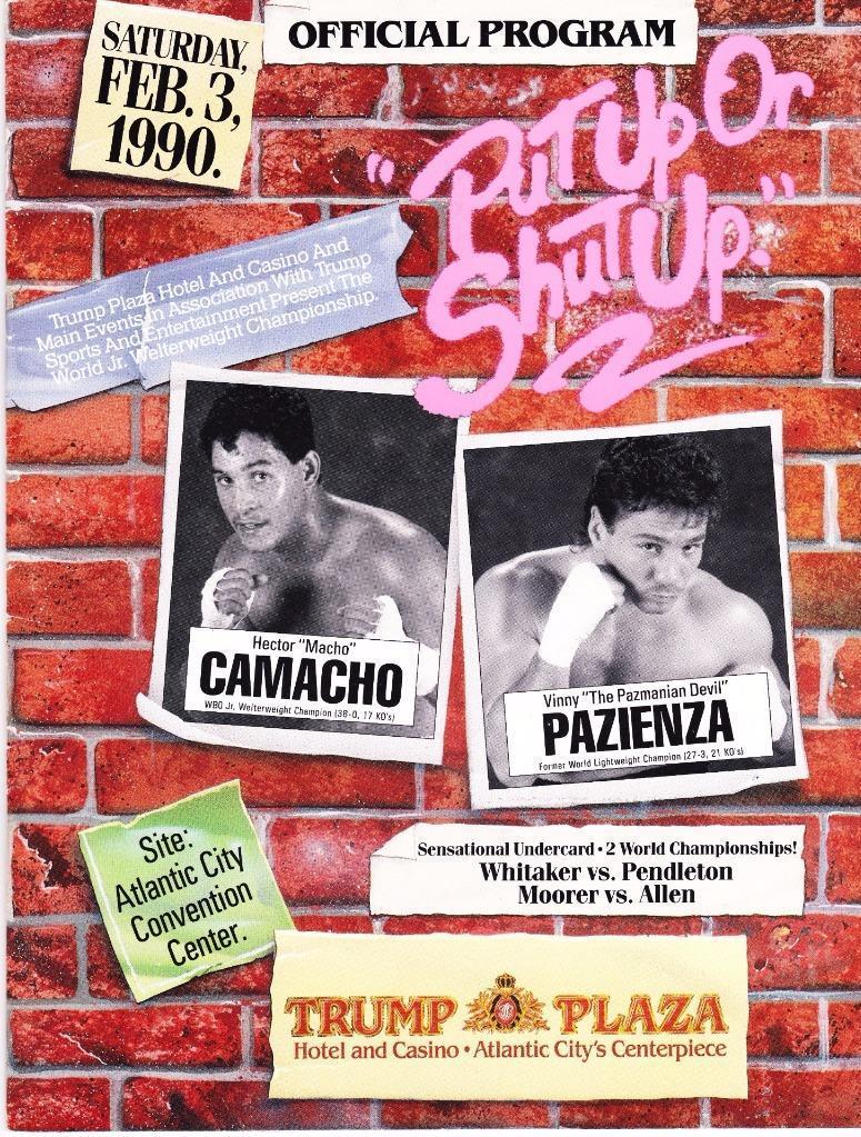 Puglistic program Hector Camacho vs. Vinny Pazienza.