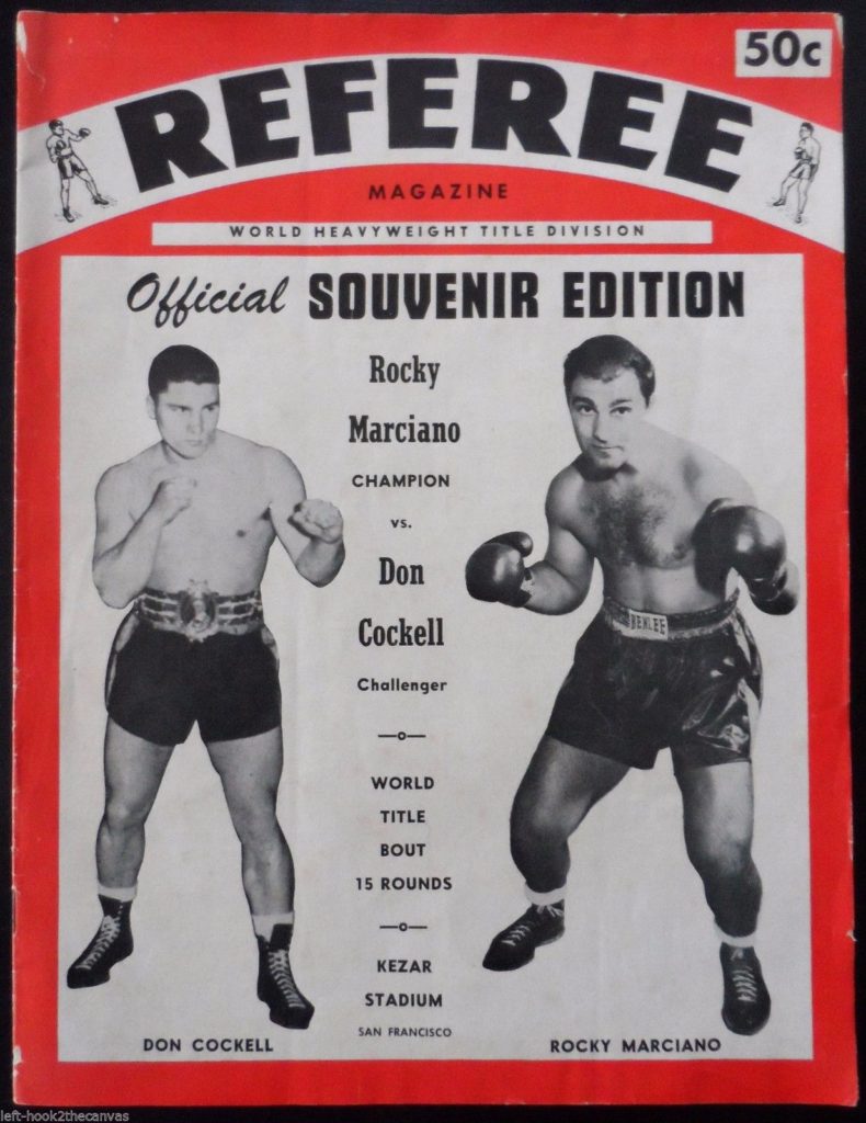 Puglistic program Rocky Marciano vs. Don Cockell.