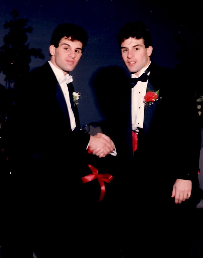 John and Alex Rnaldi in 1986 prior to the Tyson-Spinks bout.
