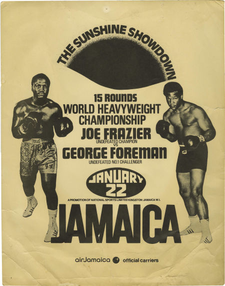 AUGUST2016Joe Frazier vs. George Foreman I fight poster.