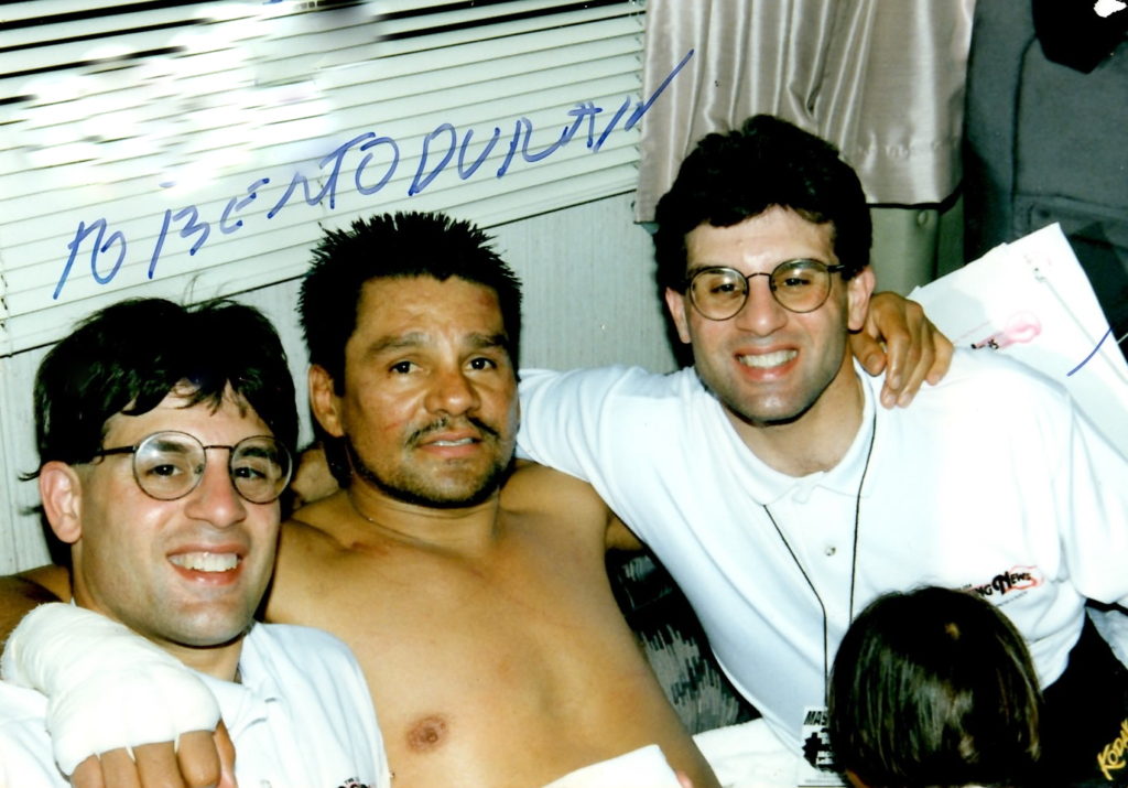 Alex and John Rinaldi with Roberto Duran in 1996