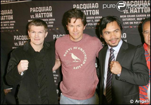 Ricky Hatton, Mark Wahlberg and Manny Pacquiao.
