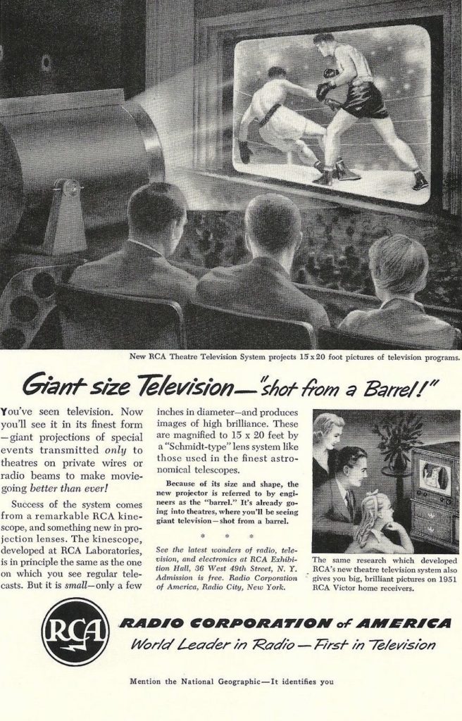 Boxing Ad 1951 RCA Television.