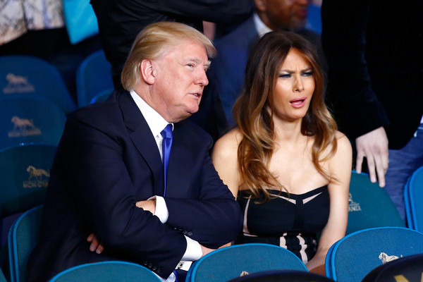 Donald and Melania Trump ringside at the Mayweather-Pacquiao bout