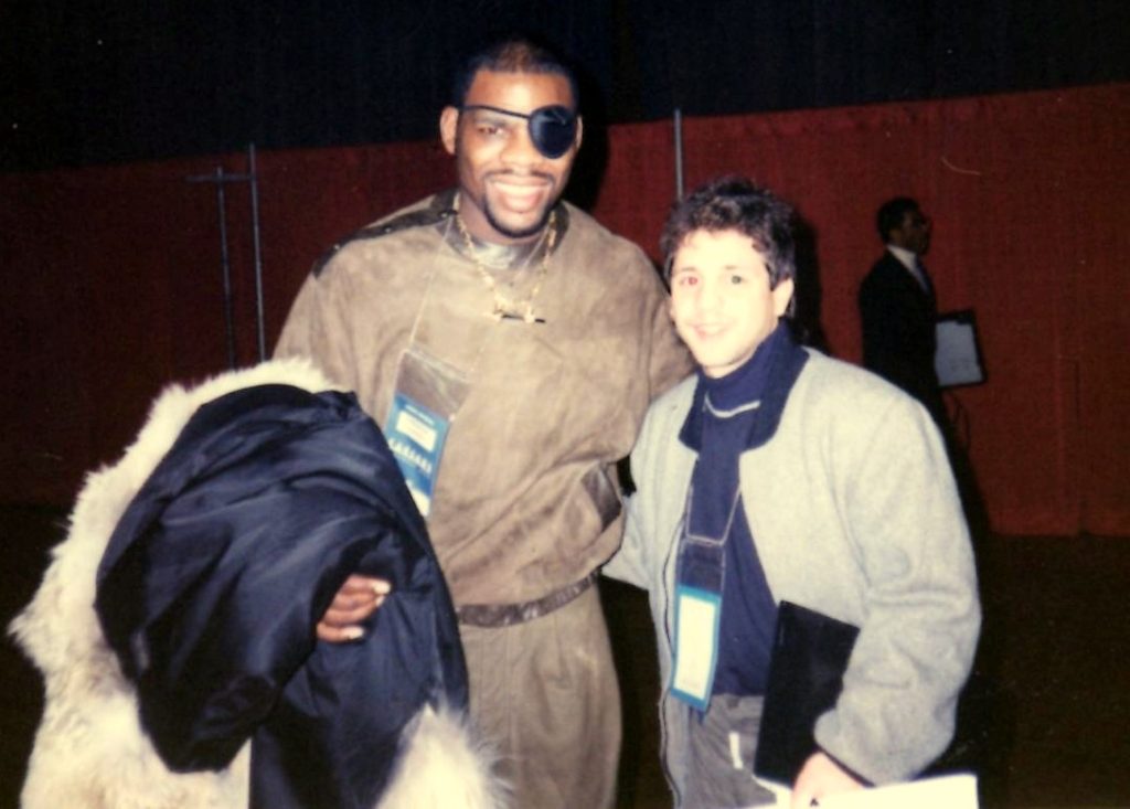 Gerard with former WBC Middleweight, IBF Super Middleweight, and WBA Light heavyweight champion Iran "The Blade" Barkely